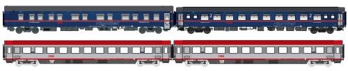 L.S. Models LS97033AC 4er Set Nachtzugwagen ÖBB NJ, Ep.VI, NJ408, Set I, AC